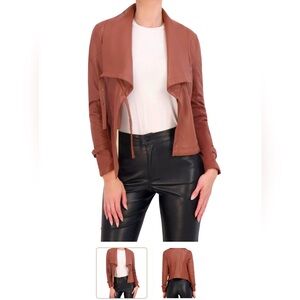 Butter Vegan Leather Drape Jacket